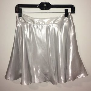 Metallic Silver Skirt